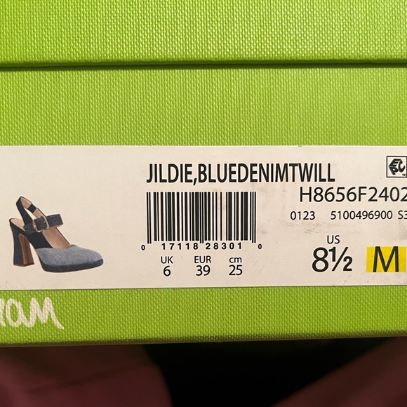 Sam Edelman Jildie Mary Jane Heel Denim 8.5 NEW - Picture 7 of 7